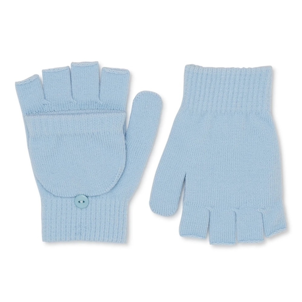 Time and Tru Sky Blue Fingerless Mittens